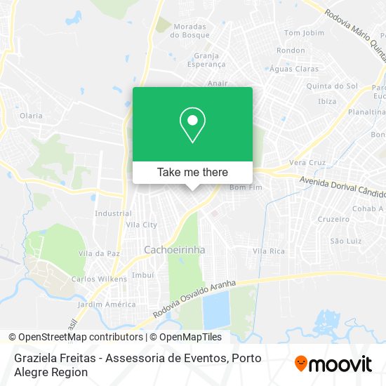 Mapa Graziela Freitas - Assessoria de Eventos