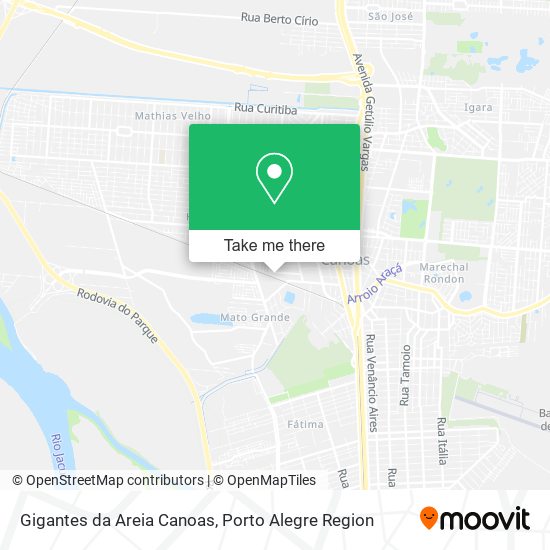 Gigantes da Areia Canoas map