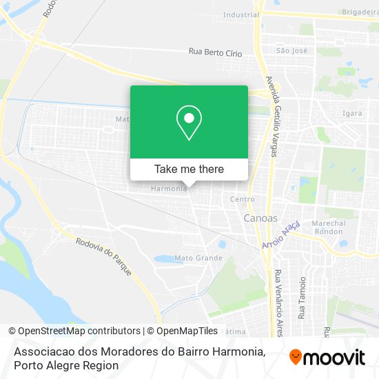 Mapa Associacao dos Moradores do Bairro Harmonia