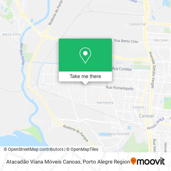 Mapa Atacadão Viana Móveis Canoas