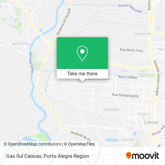 Mapa Gas Sul Canoas