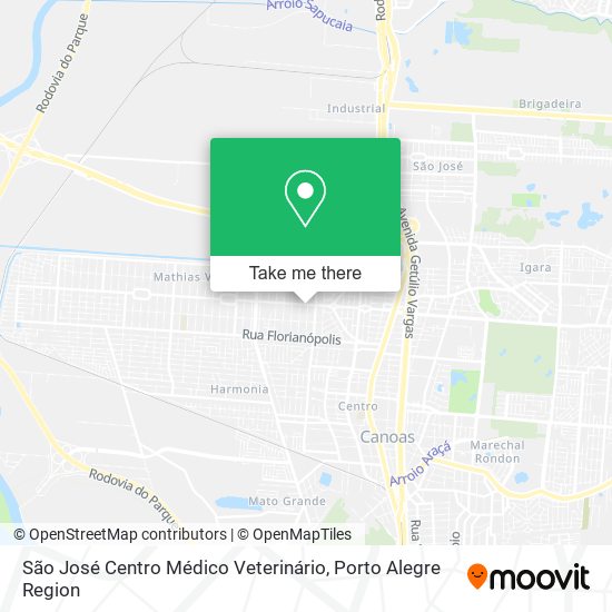 Mapa São José Centro Médico Veterinário