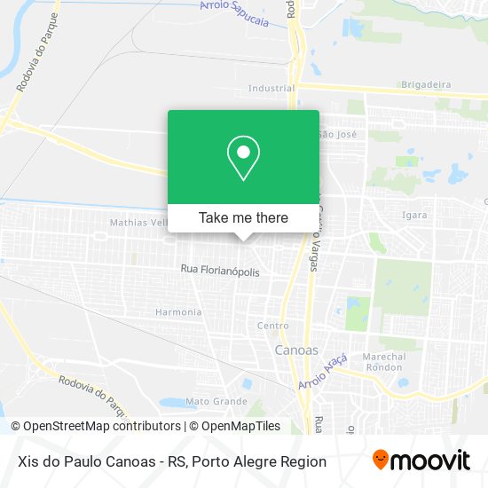 Xis do Paulo Canoas - RS map