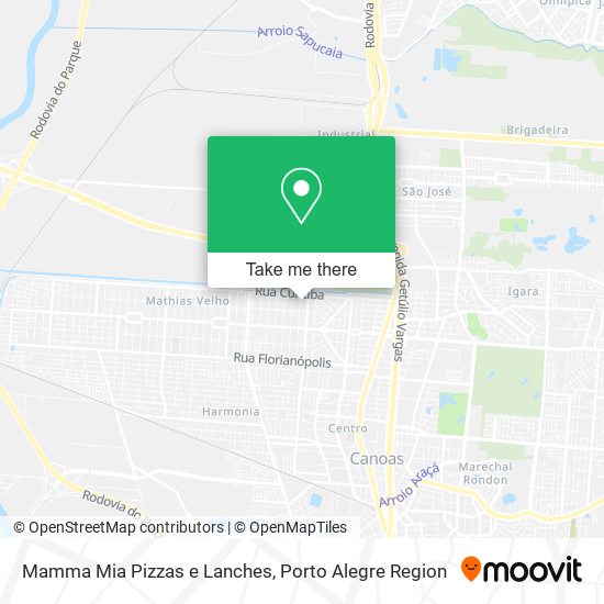 Mapa Mamma Mia Pizzas e Lanches