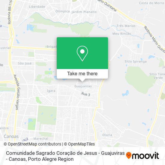 Comunidade Sagrado Coração de Jesus - Guajuviras - Canoas map