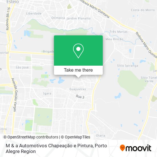 Mapa M & a Automotivos Chapeação e Pintura