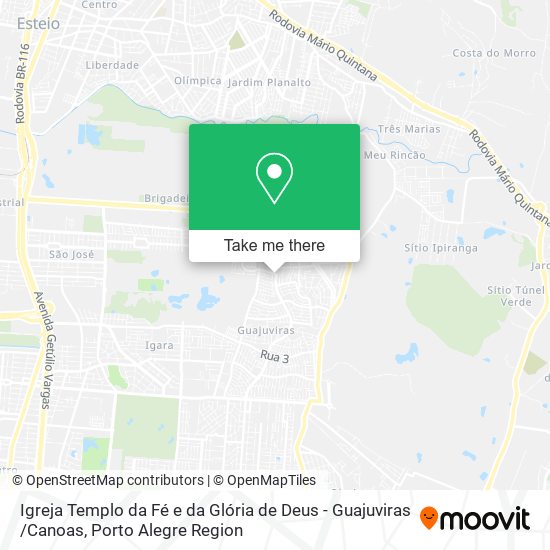 Igreja Templo da Fé e da Glória de Deus - Guajuviras /Canoas map