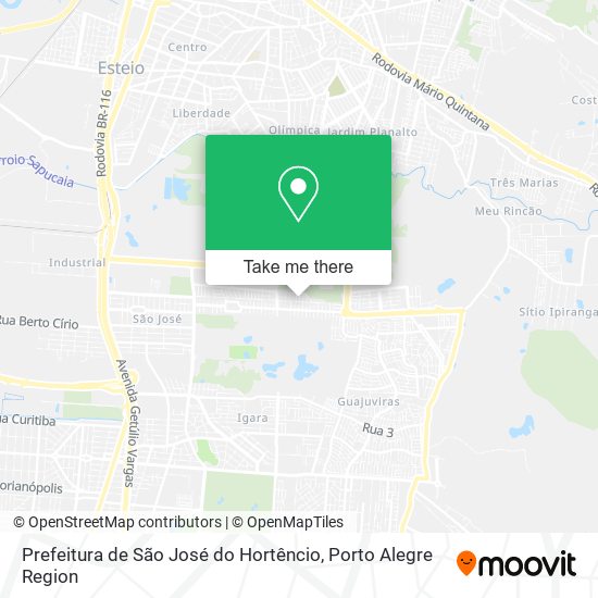 Mapa Prefeitura de São José do Hortêncio