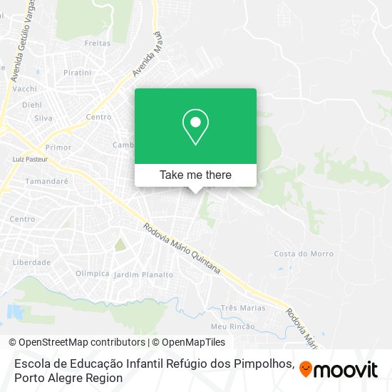 Mapa Escola de Educação Infantil Refúgio dos Pimpolhos