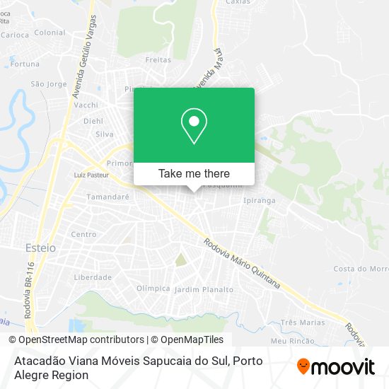 Atacadão Viana Móveis Sapucaia do Sul map
