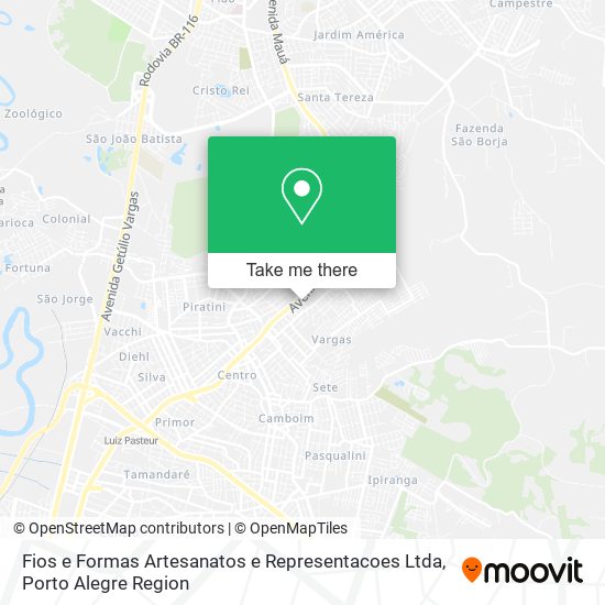 Fios e Formas Artesanatos e Representacoes Ltda map