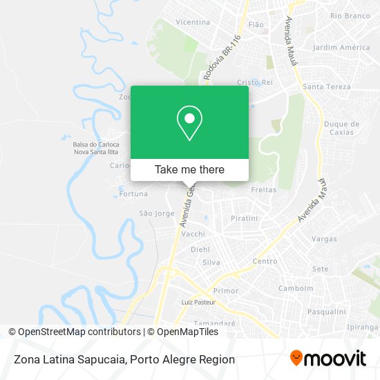 Zona Latina Sapucaia map