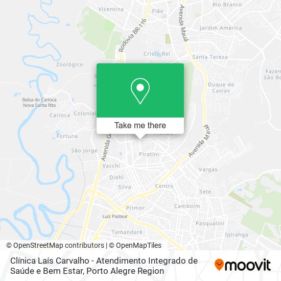 Mapa Clínica Laís Carvalho - Atendimento Integrado de Saúde e Bem Estar