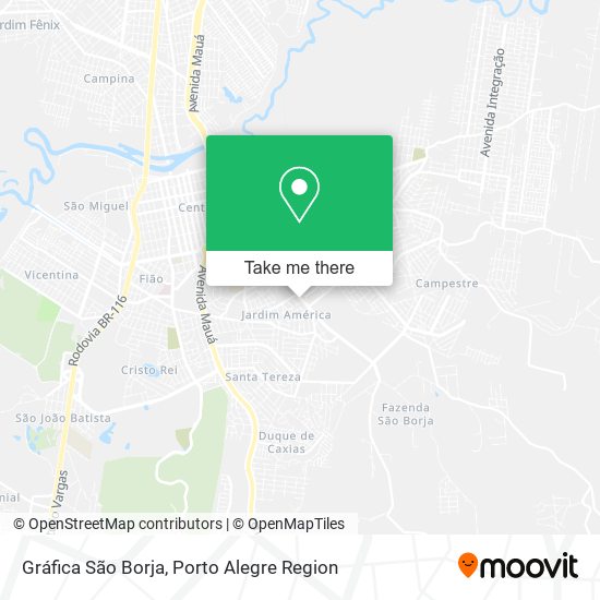 Gráfica São Borja map