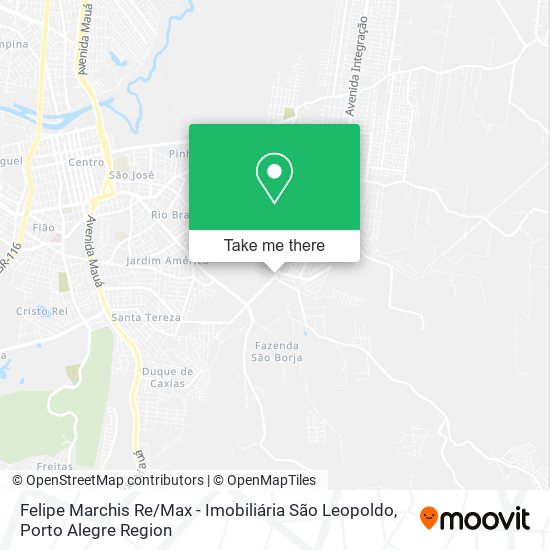 Mapa Felipe Marchis Re / Max - Imobiliária São Leopoldo