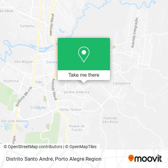 Distrito Santo André map