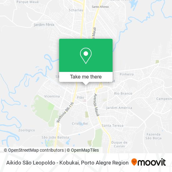 Mapa Aikido São Leopoldo - Kobukai