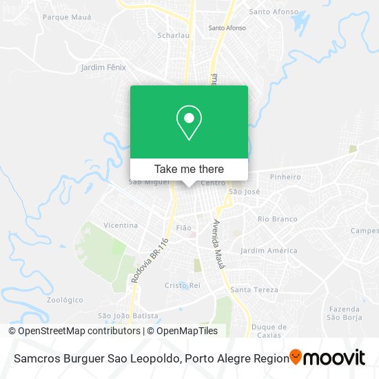 Samcros Burguer Sao Leopoldo map