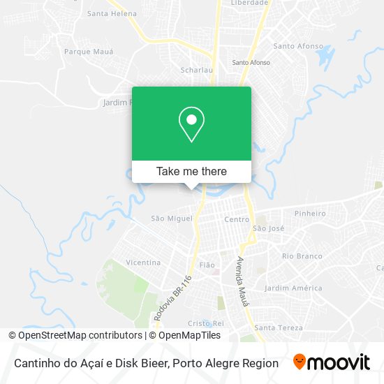 Cantinho do Açaí e Disk Bieer map