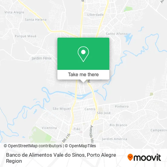 Banco de Alimentos Vale do Sinos map