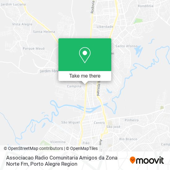 Mapa Associacao Radio Comunitaria Amigos da Zona Norte Fm