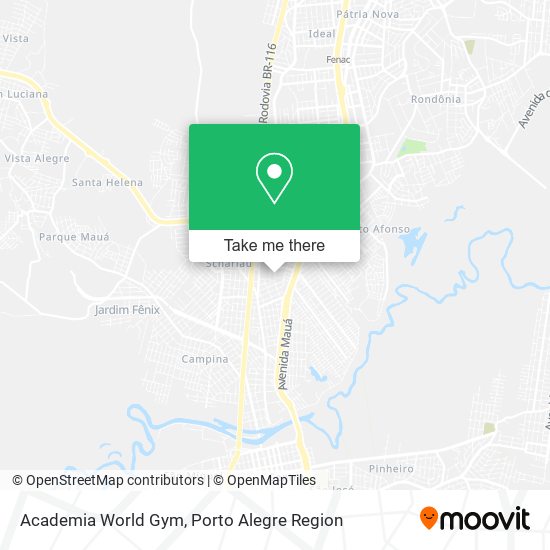 Academia World Gym map