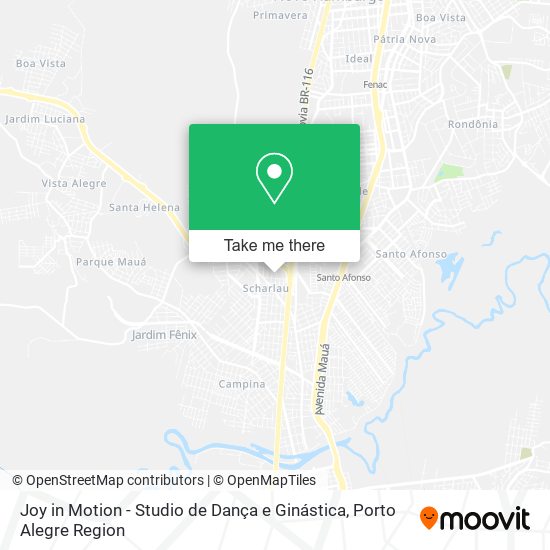 Mapa Joy in Motion - Studio de Dança e Ginástica