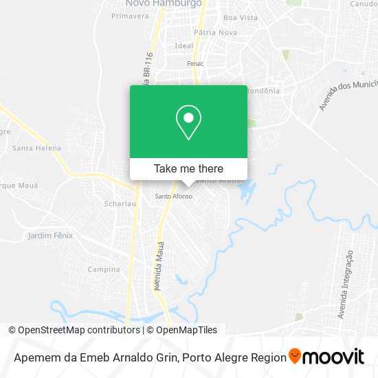 Apemem da Emeb Arnaldo Grin map