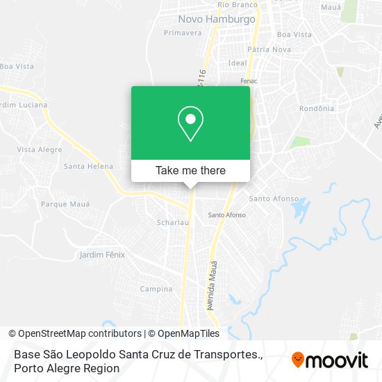 Base São Leopoldo Santa Cruz de Transportes. map