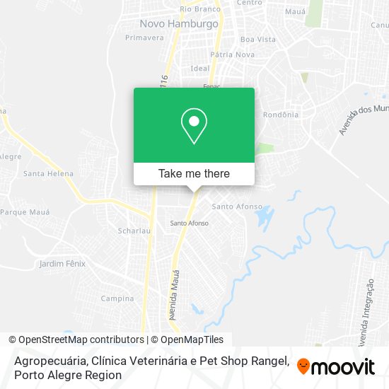 Mapa Agropecuária, Clínica Veterinária e Pet Shop Rangel