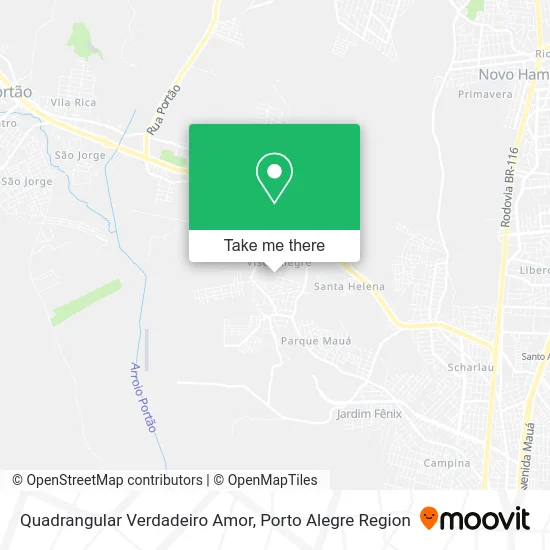 Quadrangular Verdadeiro Amor map