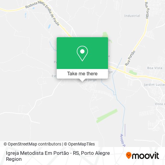 Mapa Igreja Metodista Em Portão - RS