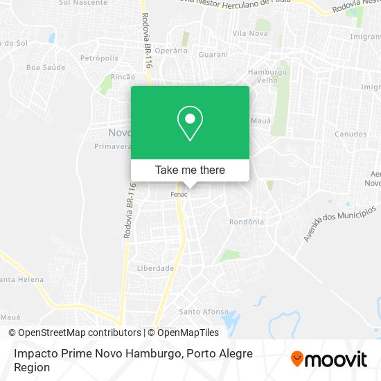 Impacto Prime Novo Hamburgo map
