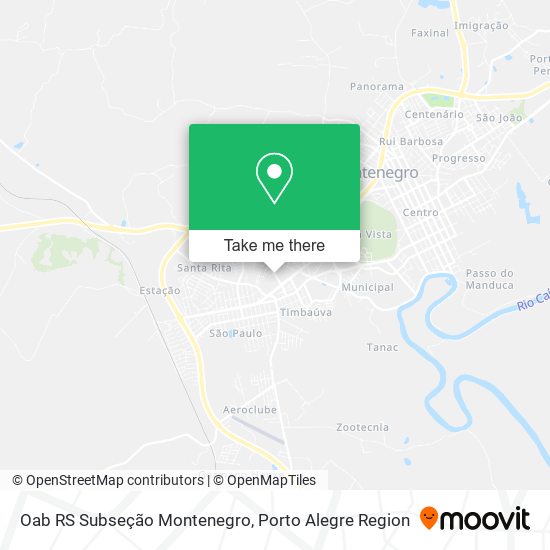 Oab RS Subseção Montenegro map