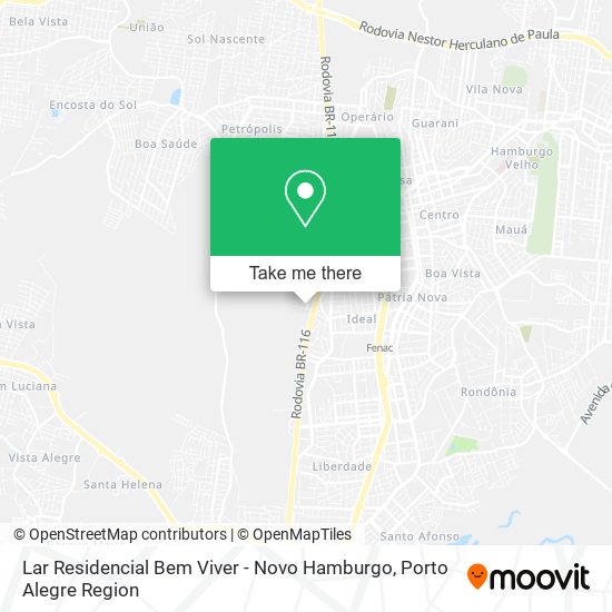 Lar Residencial Bem Viver - Novo Hamburgo map