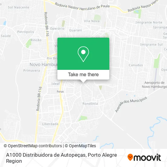 A1000 Distribuidora de Autopeças map