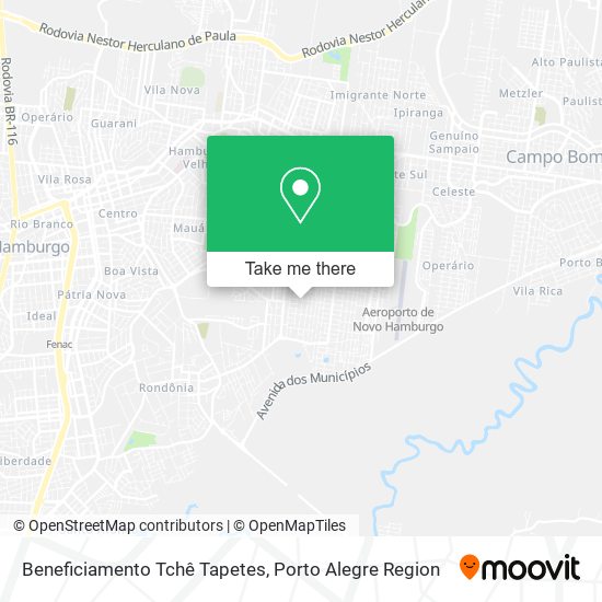Beneficiamento Tchê Tapetes map