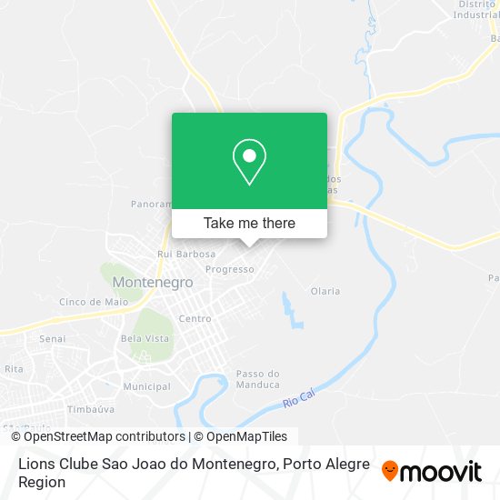 Lions Clube Sao Joao do Montenegro map