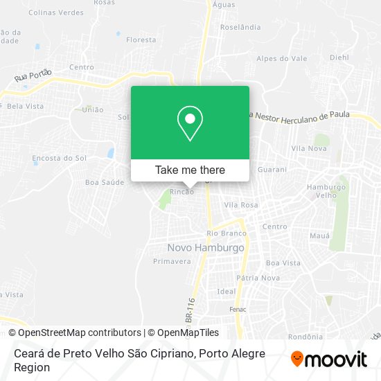 Ceará de Preto Velho São Cipriano map