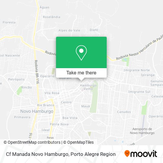 Cf Manada Novo Hamburgo map