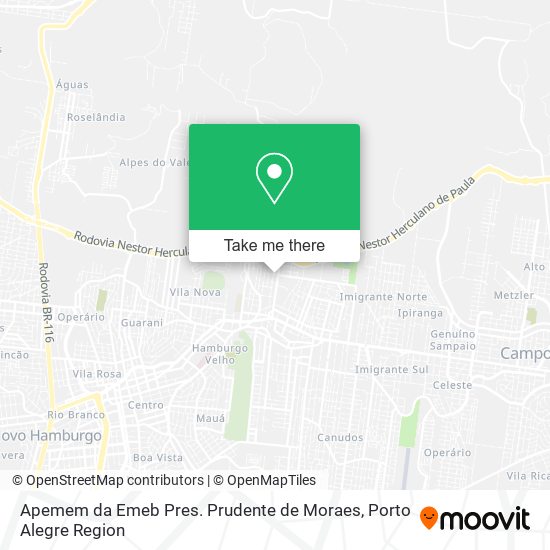 Apemem da Emeb Pres. Prudente de Moraes map