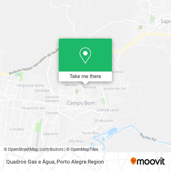 Quadros Gas e Água map