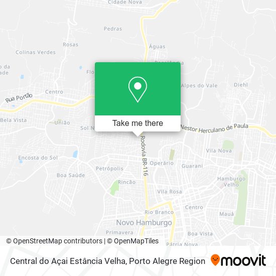Central do Açai Estância Velha map