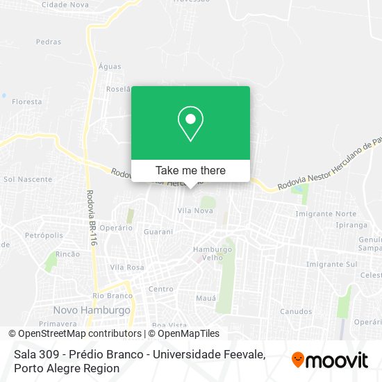 Mapa Sala 309 - Prédio Branco - Universidade Feevale