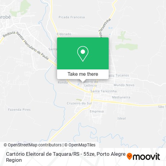 Cartório Eleitoral de Taquara / RS - 55ze map