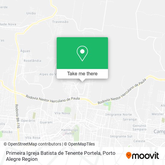 Primeira Igreja Batista de Tenente Portela map