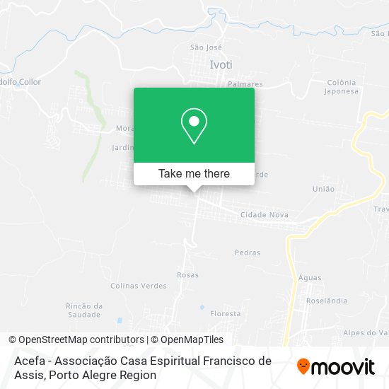 Acefa - Associação Casa Espiritual Francisco de Assis map
