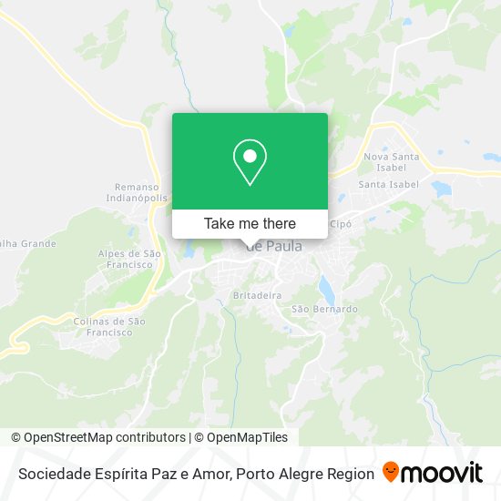 Sociedade Espírita Paz e Amor map