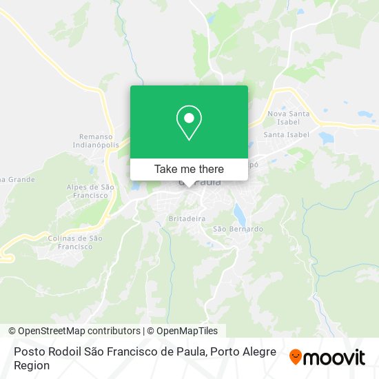 Mapa Posto Rodoil São Francisco de Paula