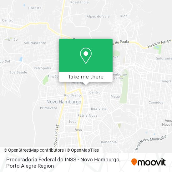 Procuradoria Federal do INSS - Novo Hamburgo map